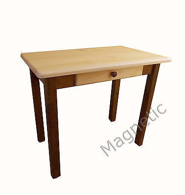Esstisch mit Schublade Tisch MASSIV KIEFER HOLZ Farbe: Eiche/Lackiert Kiefer NEU