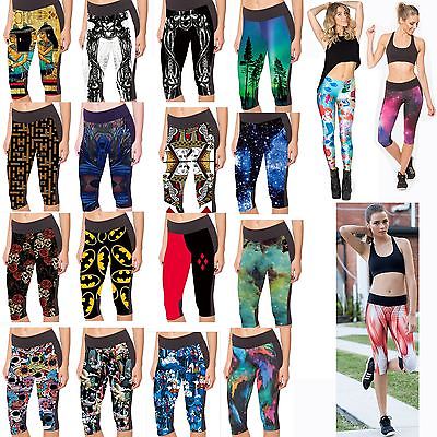 NEW 2016 Women Stretchy Leggings Sexy 3D Graphic Colourful Print Yoga Gym Pant