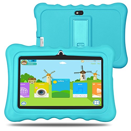 BM Kinder Tablet 16G 1G Android 5.1 Lollipop 7 Zoll iWawa vorinstalliert mit Spiele App und Audio Buch (Blau)