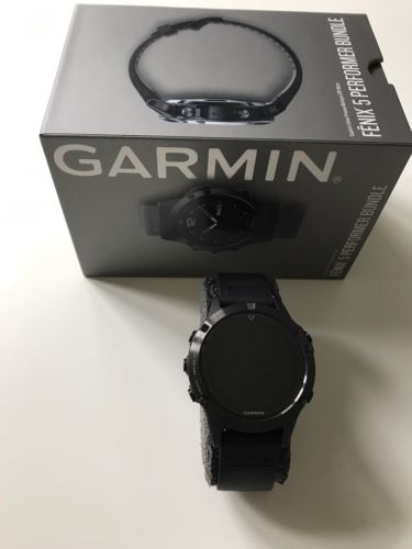 NEU Garmin 010-01688-32 fenix 5 Saphir GPS Smartwatch Performer Bundle