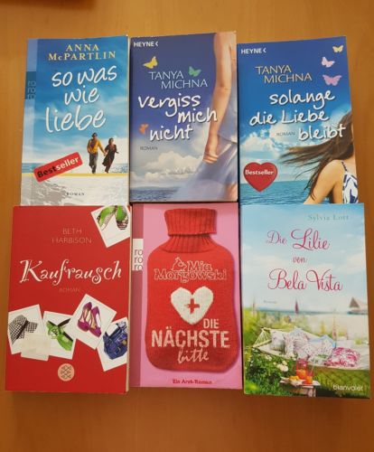 Bücherpaket 6 Frauenromane, Kaufrausch, Vergiss mich nicht, so was wie Liebe...