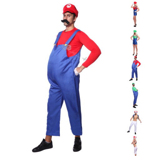 Super Mario & Luigi Klempner Herren Damen Jungen Kostüm Karneval Verkleidung