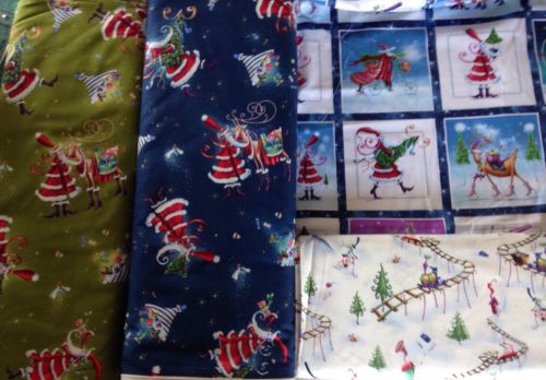 Merriment Christmas fabric material P & B Textiles 100% cotton Xmas Fqs by metre