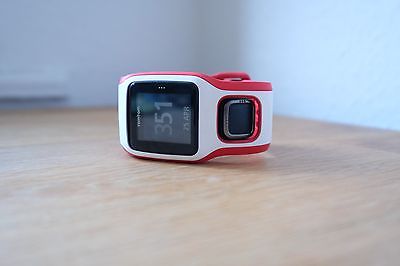 TomTom Runner Cardio GPS Laufuhr, rot/weiß Sportuhr
