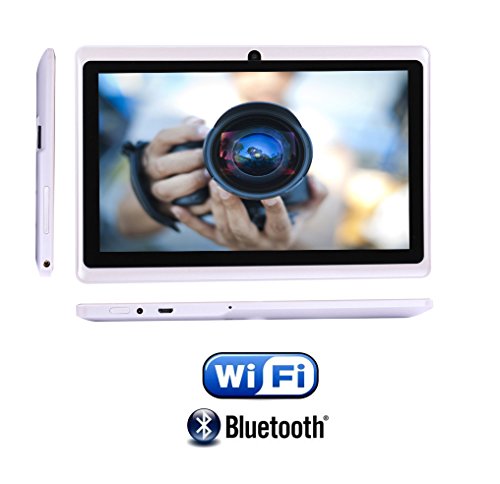 rotor® 7 Zoll Tablet PC ,Bluetooth ,HD Display 1024x600, Android 4.4,512 RAM, 4GB Speicher, Kamera, Pc, Quad Core Prozessor CPU Computer, Dual Kamera mit Spezialangeboten