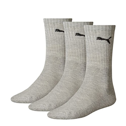 Puma Herren Unisex Sport Socken in gewohnter Puma Markenqualität. 9 Paar (35/38 - 9 Paar, grey)