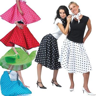 Rockabilly Rock n Roll MIT Halstuch Petticoat Tellerrock Kostüm 50er Jahre Damen