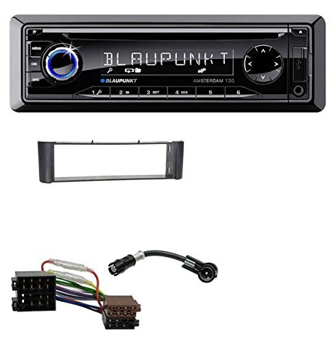 Blaupunkt Amsterdam 130 CD MP3 USB AUX Autoradio für Smart ForTwo (450) ohne Metallschacht grau
