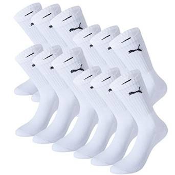 Puma Herren Unisex Sport Socken in gewohnter Puma Markenqualität. 9 Paar (47/49 - 9 Paar, white)