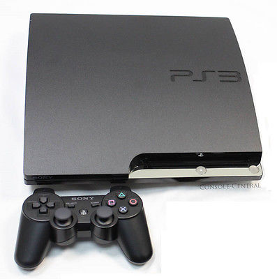 SONY PLAYSTATION 3 PS3 SLIMLINE SLIM 120GB CHARCOAL CONSOLE + CONTROLLER BUNDLE
