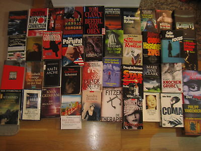 Büchersammlung 40 Stk. Romane Bücherpaket Spannung nur Thriller Krimi Konvolut 