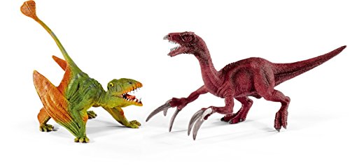 Schleich 41425 - Spielzeugfigur, Dimorphodon und Therizinosaurus, klein