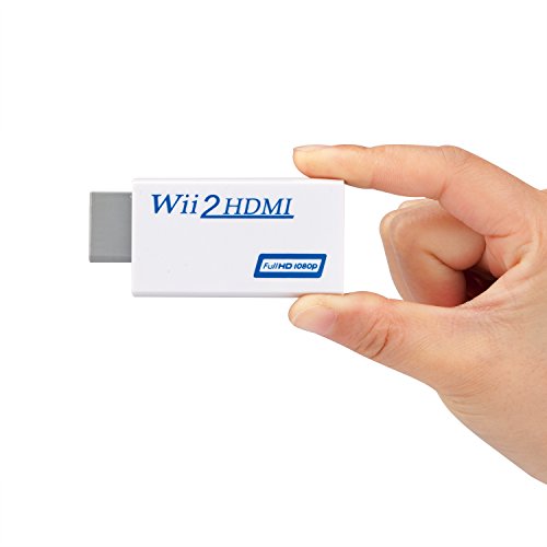 Wii zu HDMI Full HD Konverter / Adapter Stick, Adapterstick Konsolenadapter skaliert Wii Signal auf 720p/ 1080p - Wii an Tv Beamer Monitor anschlie?en for Nintendo Wii,Output 3.5mm Headphone Jack