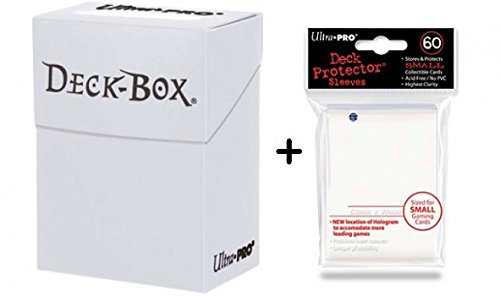 Ultra Pro Deck Box + 60 Small Size Protector Sleeves - Weiß - White - Yu-Gi-Oh! - Japanese Mini