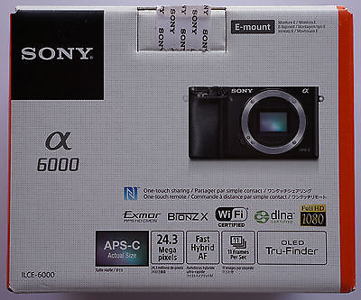 Sony Alpha 6000 * ILCE-6000 24.3 MP Digitalkamera * Schwarz 
