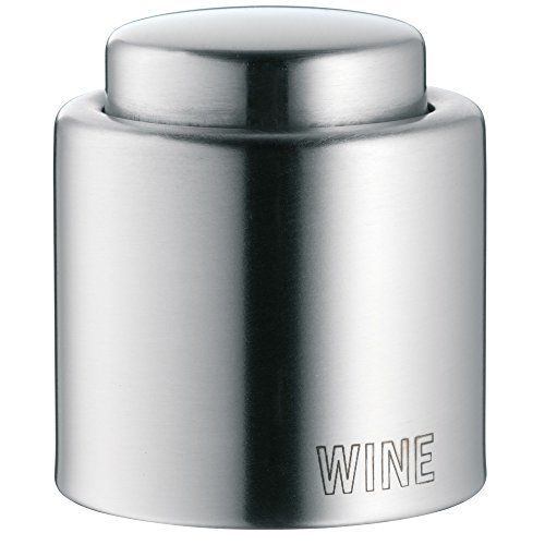 WMF Weinflaschenverschluss passt auf jede Flasche luftdicht wiederverwendbar Höhe 4,7cm Clever & More Cromargan Edelstahl mattiert