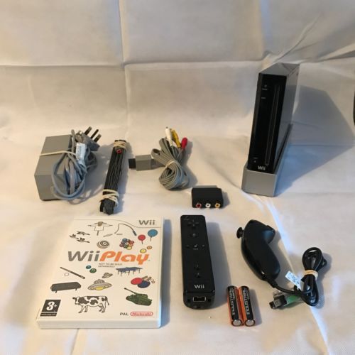 Nintendo Wii Console Black + 9 Games & Activities + FREE DELIVERY