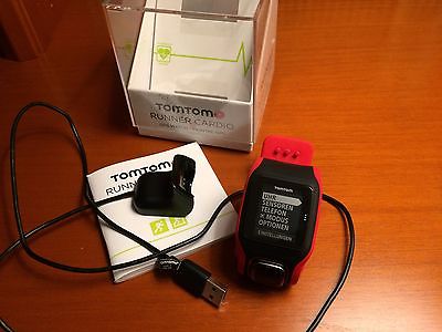 TomTom Runner Cardio GPS Watch Sportuhr Schwarz/Rot
