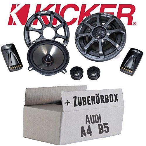 Audi A4 B5 - Kicker KS50.2 - 13cm Lautsprecher Boxen System - Einbauset