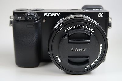 Sony Alpha A6000 24.3MP Digitalkamera - Schwarz (Kit mit 16-50mm Objektiv) TOP
