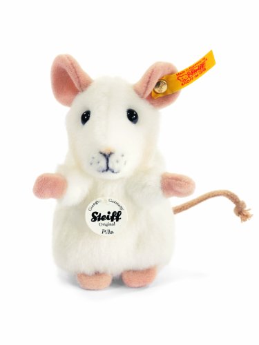 Steiff 56215 - Pilla Maus, weiß, 10 cm