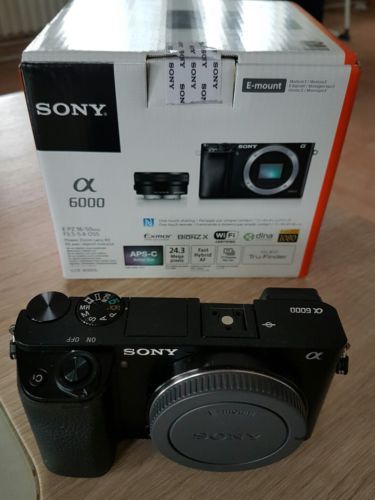 Sony Alpha ILCE-6000 24.3 MP Digitalkamera - Schwarz NEU ZOOM OBJEKTIV