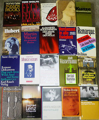 Moderne Literatur, 60 Bücher, diverse Autoren/Titel/Verlage, Hardcover & TB