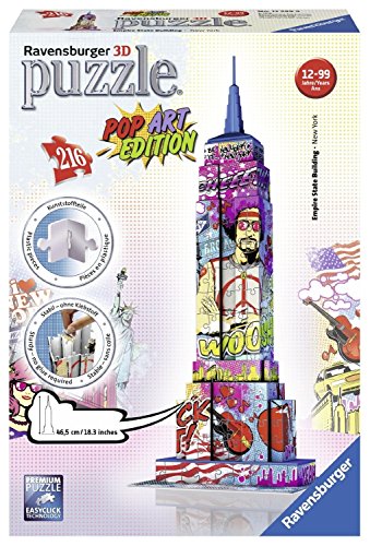 Ravensburger 3D-Puzzle 12599 - Pop Art Edition, Empire State Building, bunt