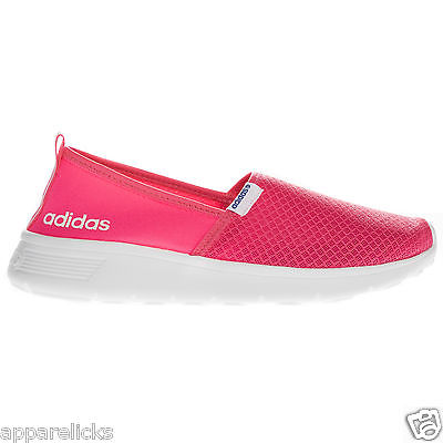 Adidas Women's Lite Racer Slip On Low Top Running Casual Pink Trainers B-Grade