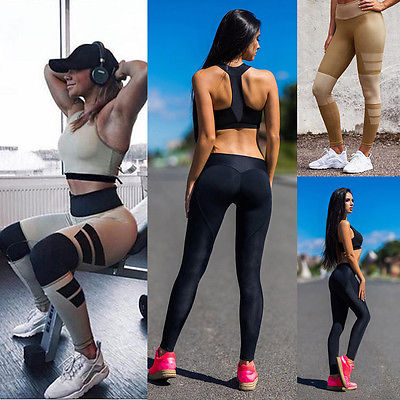 Damen Sporthose Leggings Tights Training Laufhose Fitnesshose Yoga Gym Jogging