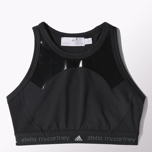ADIDAS Stella McCartney black Crop top sports bra - Gym wear - UK 10