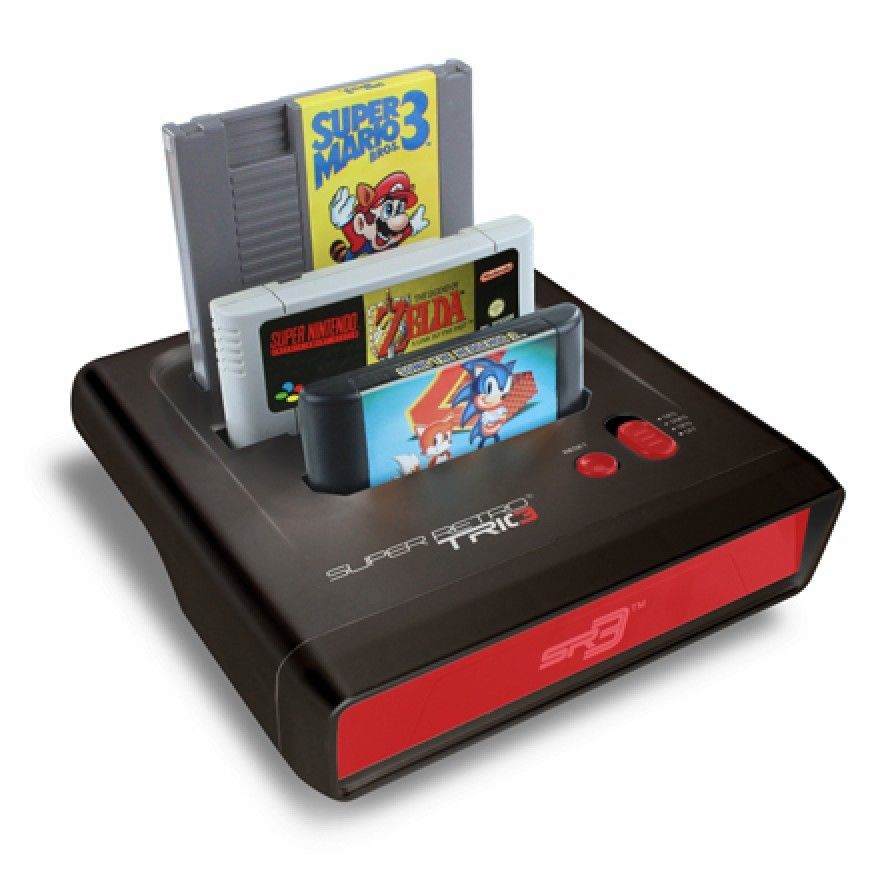 Retro-Bit Super Retro Trio 3-in-1 Console ? Red/Black ? NES/SNES/MegaDrive PAL ?