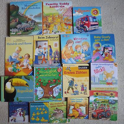 Paket Kinderbücher Kartonseiten Jungen Mädchen Kinder Bilder Bücher  16 Stück