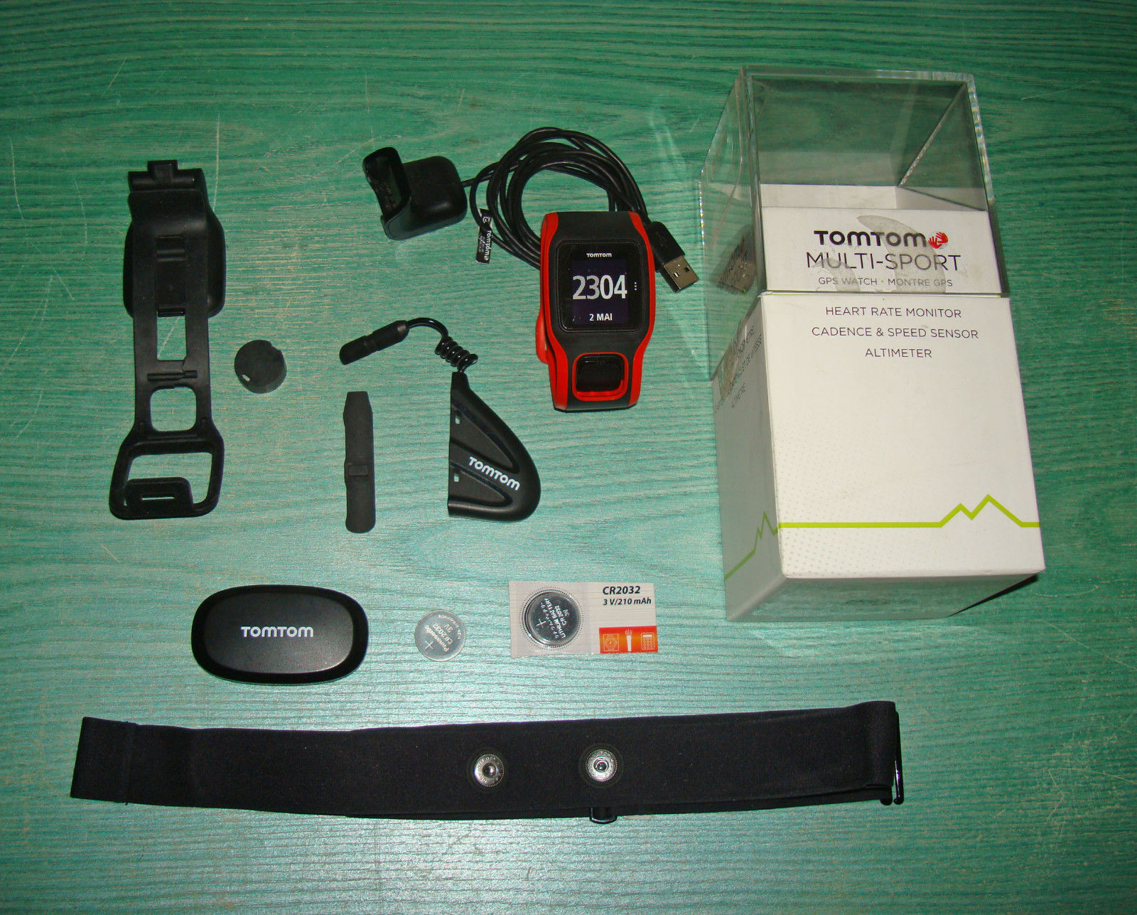 TomTom Runner Multi-Sport GPS Uhr inkl.Trittfrequenz, Herzfrequenzgurt Fahrradha