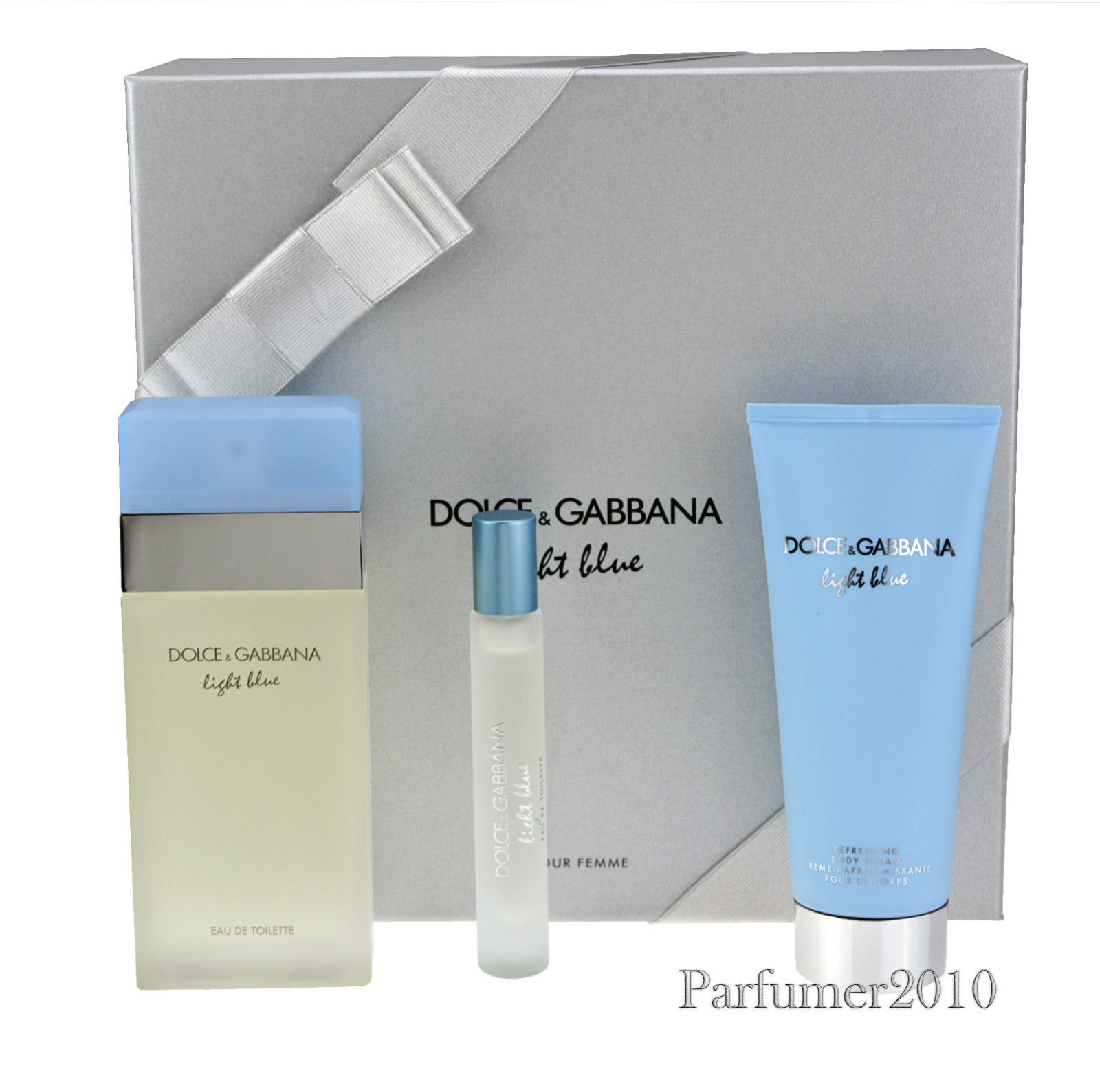 Dolce & Gabbana  Light Blue 100ml EDT & 100ml Body Cream & 7,4 ml  EDT 