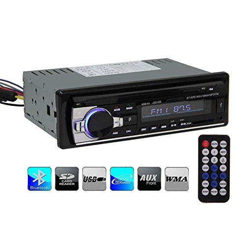 Bluefire Auto Audio Stereo 1 DIN In Dash 12 V FM-Empfänger mit MP3 Radio Player, USB-SD-Eingang AUX-Empfänger + Fernbedienung