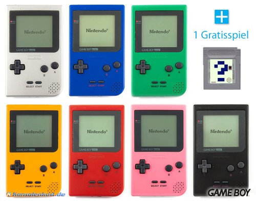 GameBoy Classic Pocket (Farbe nach Wahl) + GRATIS SPIEL