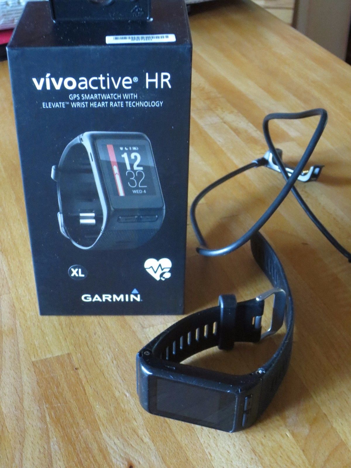 Garmin Vivoactive HR XL Fitness Tracker Smartwatch GPS Sport Uhr schwarz.