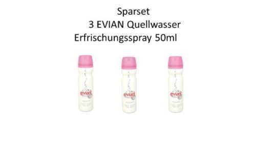evian ® 50 ml Brumisateur eau minerale naturelle facial spray 3er Set + + Windfächer Sommeraktion 2014
