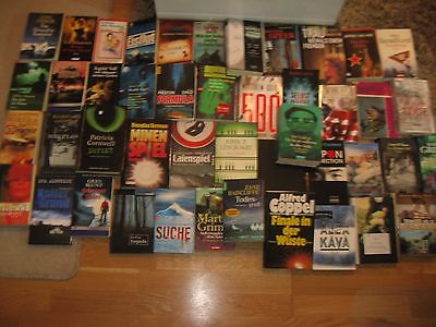 Büchersammlung 45 Stk. Romane Bücherpaket Spannung nur Thriller Krimi Konvolut 