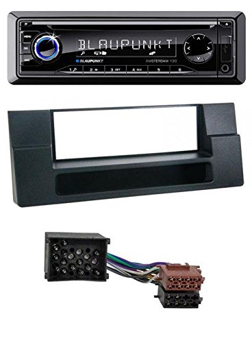Blaupunkt Amsterdam 130 CD MP3 USB AUX Autoradio für BMW 5er (E39) X5 (E53) Rundpin Ablagefach