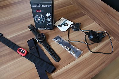  Garmin Fenix 3 HR Saphir Performer Bundle mit HRM-Run Brustgurt  - GPS Uhr