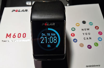 Polar M600 Smartwatch Schwarz gut erhalten, OVP