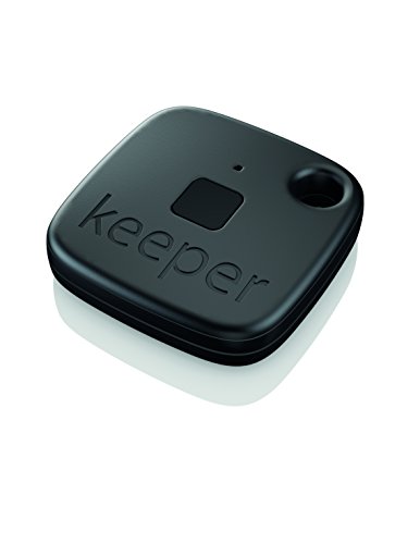Gigaset keeper Schlüsselfinder (Bluetooth LE 4.0, Keytracker mit Signalton u. LED-Licht zum Auffinden von Schlüssel, Tasche, Koffer, Smartphone) schwarz