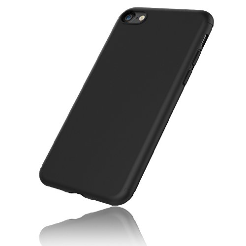 EasyAcc iPhone 7 Hülle Case, Schwarz TPU Telefonhülle Matte Oberfläche Handyhülle Schutzhülle Schmaler Telefonschutz für das iPhone 7 4.7''