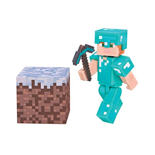 Minecraft 16478 - Alex mit Diamantausrüstung mit Accessoire, Actionfiguren