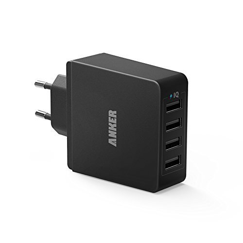 Anker 36W 5V / 7.2A 4-Port USB Ladegerät Wand Ladeadapter mit PowerIQ Technologie Wall Charger für alle Smartphones Tablets und andere USB-ladende Geräte