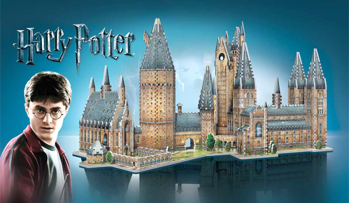 3D Puzzle - Harry Potter - Hogwarts, 1725 Teile, Zauberschule, Rowling, Wrebbit