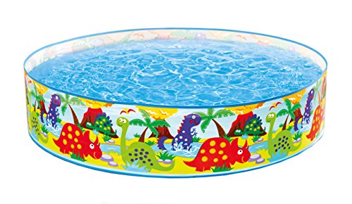 Intex Kinderpool Snap-Set-Pool Happy Animal, Mehrfarbig, Ø 122 x 25 cm