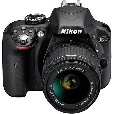 Nikon D3300 Gehäuse DSLR Kameras + AF-P 18-55mm VR Objektiv - Neu